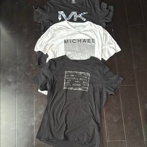 Michael Kors Men’s S Graphic T-Shirt Trio - Black and White